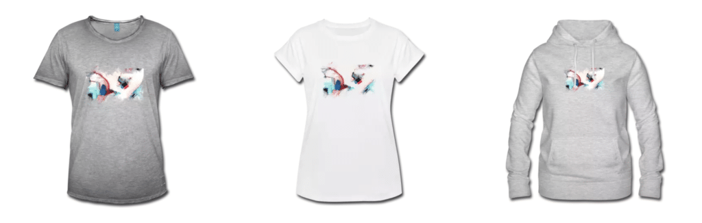 Beispiele T-Shirts & Co mit Diana Linsse Motiven