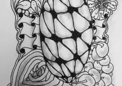 Zentangle Tile by Diana Linsse